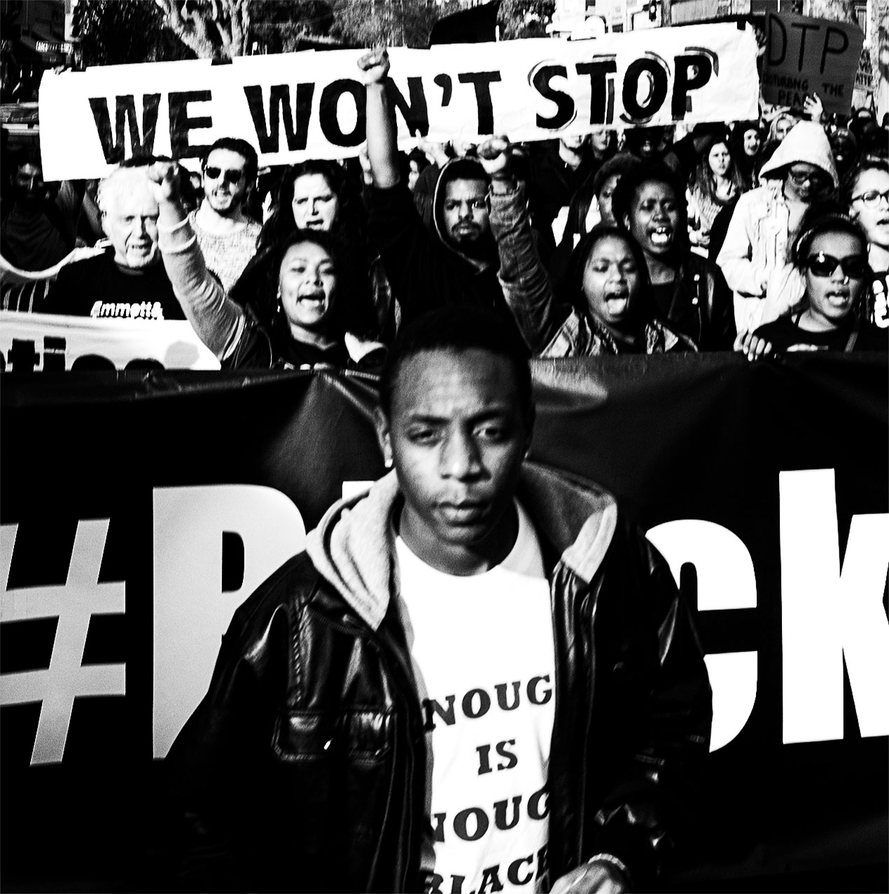 Black Lives Matter protest march along College Avenue in Oakland, California, in 2014.