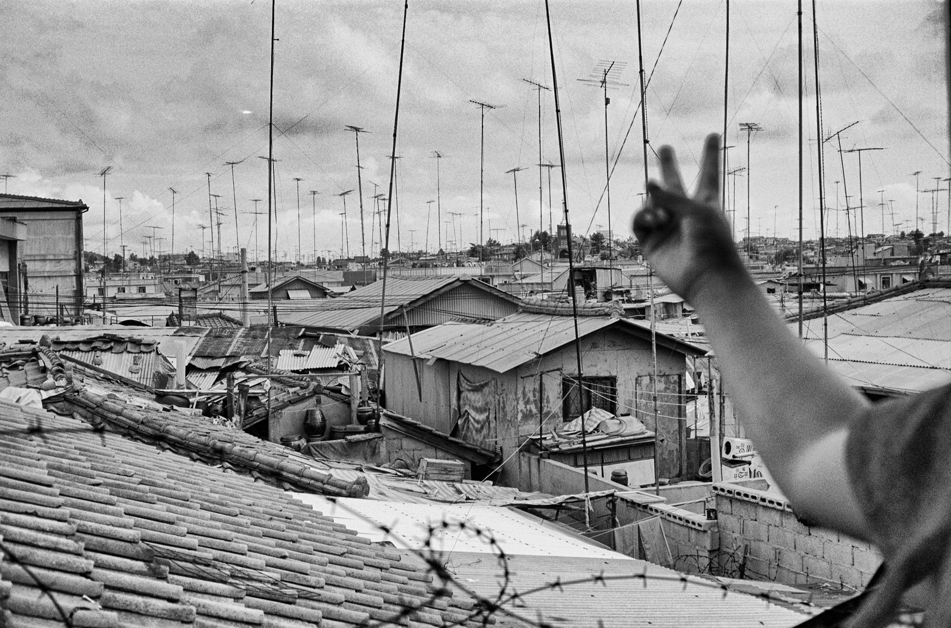 A rooftop view of Songtan, Korea in 1976.