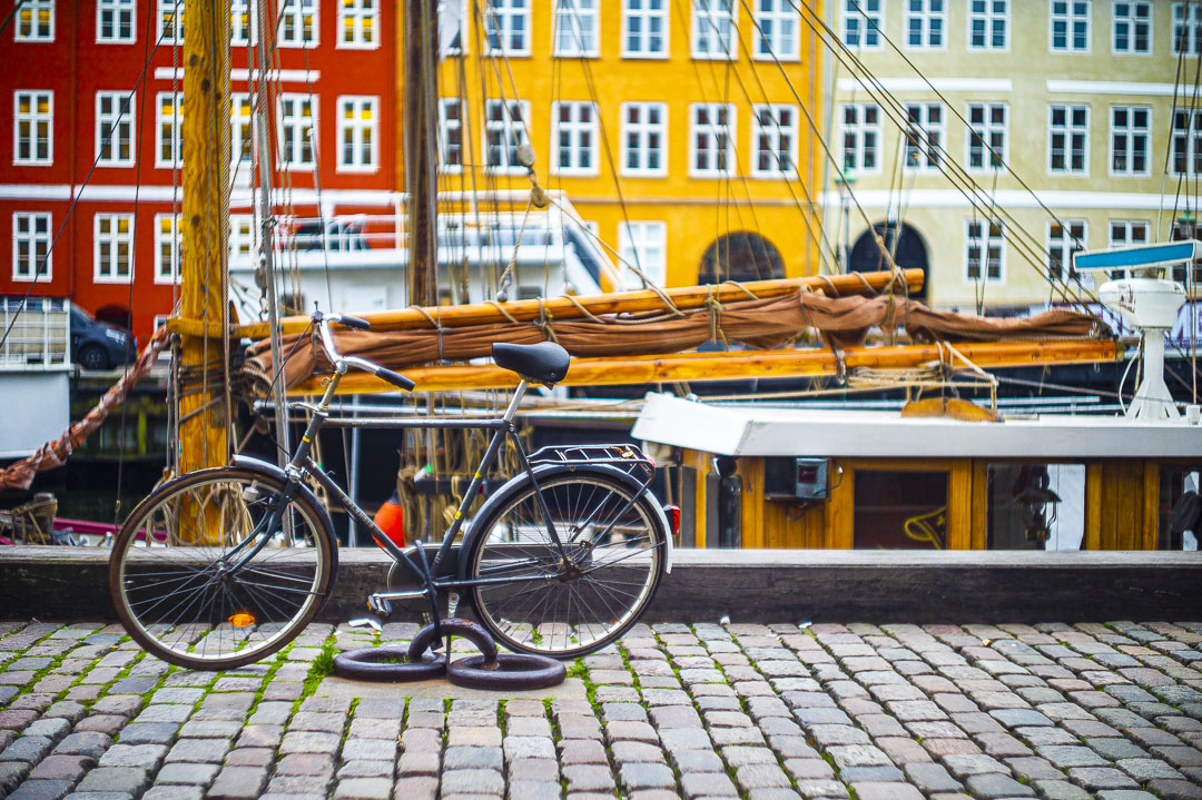 Bike on the quay, Copenhagen, 2019
