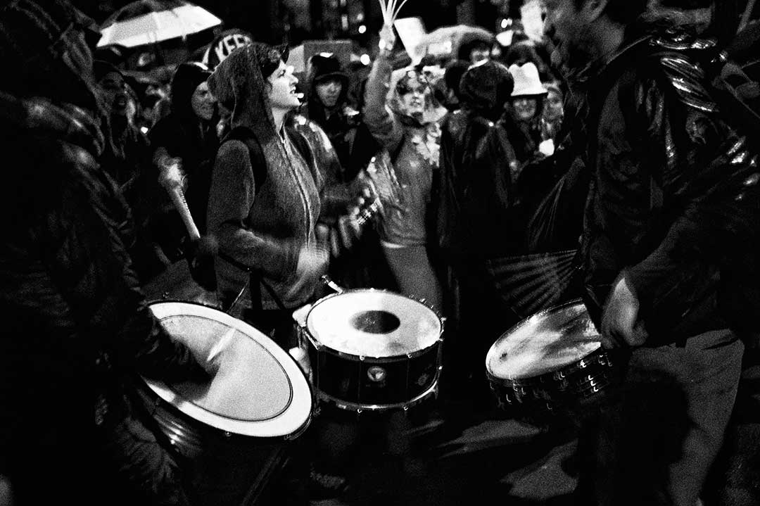 Drummers circle, Women&#039;s March, San Francisco, 2017