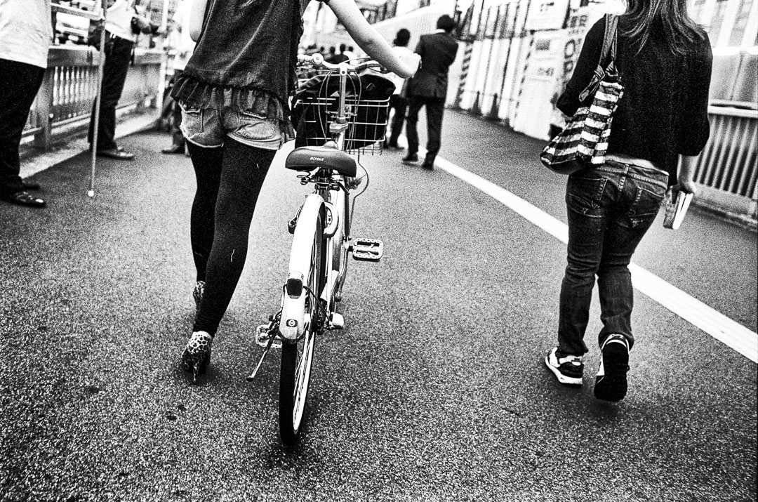 Girl with bike, Tokyo, 2009.